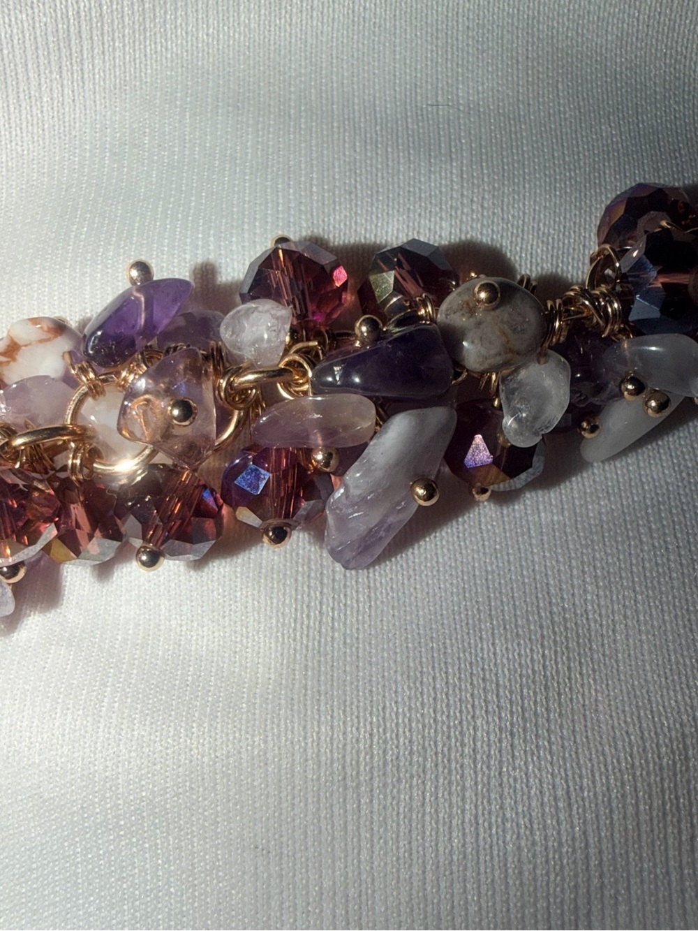 Amethyst bracelet with other crystals